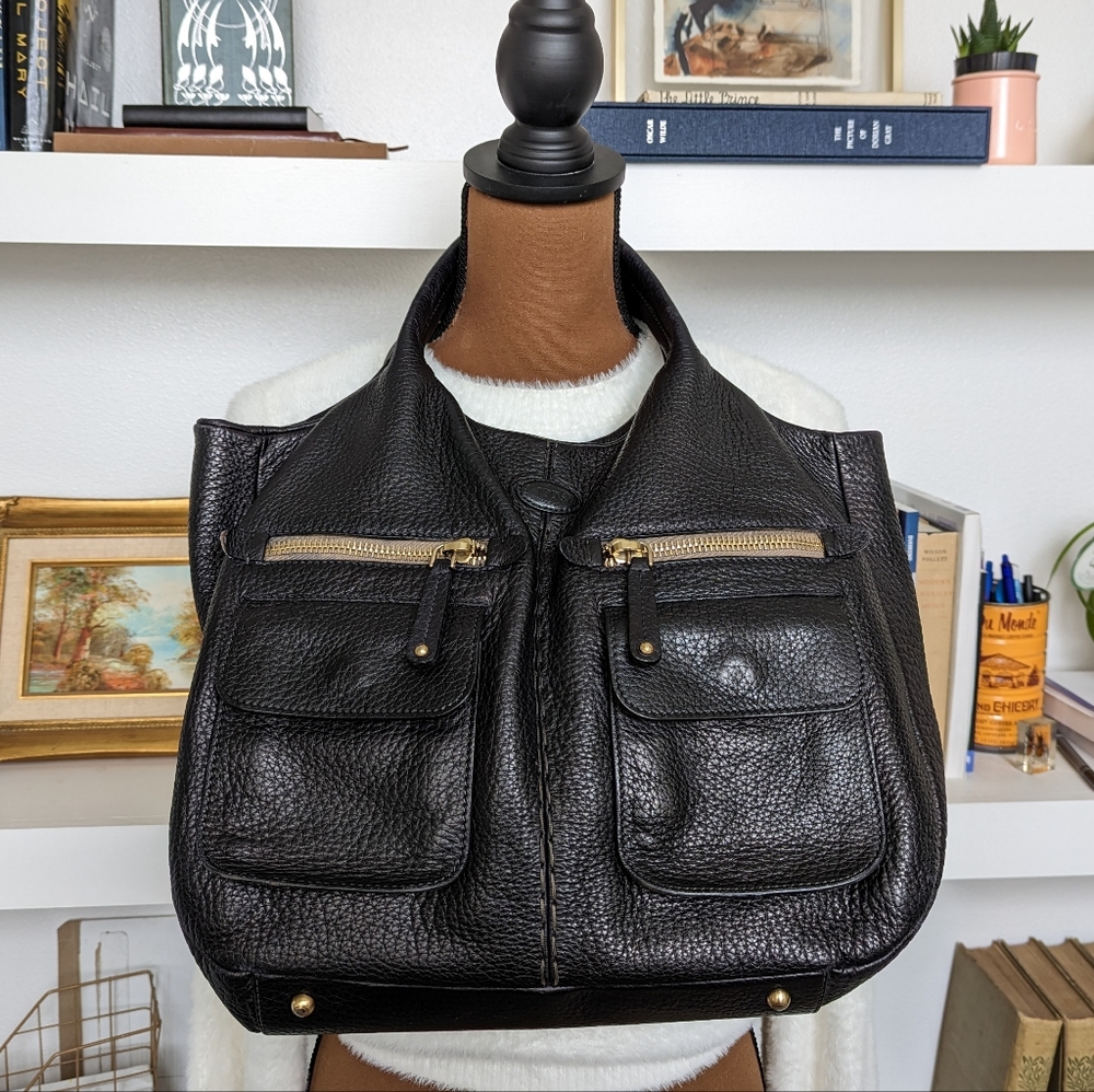 Tod's grained leather tote